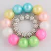 2018 new design fashion shamballa stud earring for women simulated pearl multi color moonso e4490