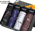 Playboy Mens Breathable Boxers Comfortable Underwears 4 Pcs playboy kopen in de aanbieding