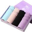 La nieve en la mosca de algodón 4 boutique caja de regalo en la cintura de la mujer de encaje sexy triángulo de las mujeres transpirables escritos XXNK25012-4 estilo BM