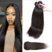 Glary Peruvian Human Hair 100 Unprocessed Straight Virgin 3 Bundles With 4X4 Lace Closure Free Part Natural Black glary kopen in de aanbieding Glary Peruvian Human Hair 100 Unprocessed Straight Virgin 3 Bundles With 4X4 Lace Closure Free Part Natural Black glary kopen in de aanbieding