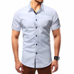 Xuanxuan Diary Mens Summer Fashion Short Sleeved Solid Color Cotton Shirt Plus Sizexs 4Xl xuanxuan diary kopen in de aanbieding