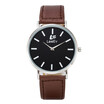 Lleeev Leeev Fashion Leather Band Stainless Steel Case Casual Watch For Men lleeev kopen in de aanbieding
