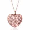 Collar colgante de cristal en forma de corazón completo en forma de corazón 18