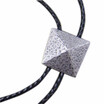 Jeans Friend New Vintage Silver Plated Original Geometric Patterns Wedding Bolo Tie Leather Necklace jeans friend kopen in de aanbieding