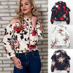 Canis Women Chiffon Floral Tops Long Sleeve Off Shoulder T Shirt Blouse Tee canis kopen in de aanbieding