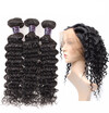 Ishow Deep Wave 360 Lace Frontal Closure With 3 Bundles 7A Indian Virgin Human Hair 1Pc Weave Baby ishow kopen in de aanbieding