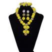 Handmade Dubai Golden And Orange Jewelry Set African Bridal Costume Necklace Nigerian Wedding Jewellery Set For Women