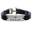 Ancient bronze religious Jesus Bracelet The cross is God bless the skin chain punk
