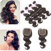 Glary Cheap Malaysian Human Hair Weaves Body Wave Bundles With Closure 100 Unprocessed 4 glary kopen in de aanbieding