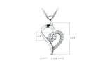Aiyaya White Gold Plated Cubic Zircon Brand Love Heart Shape Pendant Necklaces Fashion Summer Jewelry for Women Wedding