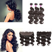 Glary Hair Body Wave With Frontal Peruvian Virgin 3 Bundles 13X4 Lace Thicksoft Weft glary kopen in de aanbieding