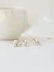 ONICE 925 Sterling Silver Necklace with Cultured Pearls Square Flower Pendant WQX026