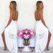 Meihuid Hot Sexy White Women Lace Cocktail Evening Party Beach Dress Backless Gown meihuid kopen in de aanbieding