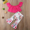 Duopindun 2 7Y Kid Baby Girls Off Shoulder Tops T Shirt Bell Bottom Pants Outfits Clothes duopindun kopen in de aanbieding Duopindun 2 7Y Kid Baby Girls Off Shoulder Tops T Shirt Bell Bottom Pants Outfits Clothes duopindun kopen in de aanbieding