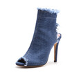 Idifu Womens Peep Toe Sandals Stylish Side Zipper Cut Out Ankle Booties Frayed Denim Stiletto High Heels Shoes idifu kopen in de aanbieding Idifu Womens Peep Toe Sandals Stylish Side Zipper Cut Out Ankle Booties Frayed Denim Stiletto High Heels Shoes idifu kopen in de aanbieding