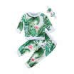 Niño pequeño bebé niña flor Flamingo Tops Pantalones Leggings 3pcs ropa de equipo