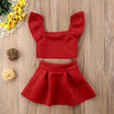 Duopindun Newborn Kids Baby Girl Party Off Shoulder Crop Tops Skirt Outfits Clothes Summer duopindun kopen in de aanbieding Duopindun Newborn Kids Baby Girl Party Off Shoulder Crop Tops Skirt Outfits Clothes Summer duopindun kopen in de aanbieding