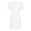 Gbtiger Brief Round Collar Short Sleeve Zipper White Dress For Women gbtiger kopen in de aanbieding