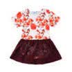 Infant Toddler Kids Girl Vestido de encaje floral lindo Traje de mameluco Mono Body