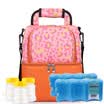 V-Coool including blue ice&storage bottle breast milk fresh package back milk pack ice pack insulation package orange powder dry blue ice 2 PP wide caliber storage bottle 3