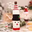 Cubierta de la botella de vino de Navidad Bolsa de punto Fiesta de Navidad Cena Mesa Decoración Nuevo