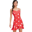 Gbtiger Spagrtti Strap Cherry Print Flounce Mini Dress gbtiger kopen in de aanbieding