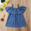 Duopindun Toddler Baby Kids Girls Off Shoulder Denim Flower Casual Summer Dress Sundress duopindun kopen in de aanbieding Duopindun Toddler Baby Kids Girls Off Shoulder Denim Flower Casual Summer Dress Sundress duopindun kopen in de aanbieding