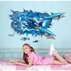 Canis 3D Ocean Dolphins Wall Sticker Art Decal Vinyl Mural Bathroom Decor Blue 6090Cm canis kopen in de aanbieding