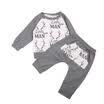 USA Infant Kids Baby Boys Girls Little Man T-shirt TopPants Outfits Set Clothes