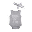 Duopindun Cotton Infant Baby Boy Girl Sleeveless Romper Bodysuit Jumpsuit 2Pcs Outfits Set duopindun kopen in de aanbieding