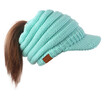 Firstseller Womens Knit Baseball Cap Open Ponytail Hat Menswomens Ski Sports firstseller kopen in de aanbieding