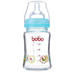 Joy Collection Lebo Bobo Newborn Baby Wide Mouth Glass Bottle 160Ml Blue joy collection kopen in de aanbieding