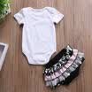 2pcs recién nacido bebé niña algodón mameluco lunares pantalones cortos de encaje trajes de verano