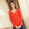 Joy Collection Velvet World Good Color Long Sleeved V Neck Sweater Slim R1113 Orange joy collection kopen in de aanbieding Joy Collection Velvet World Good Color Long Sleeved V Neck Sweater Slim R1113 Orange joy collection kopen in de aanbieding