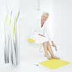 Germany Reid RIDDER square hollow feet non-slip mat rubber material 54 54cm bright yellow 67284