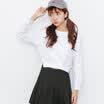 City plus CITYPLUS art leisure retro loose sweater high waist exposed umbilical long sleeve short T-shirt CWTC173363 nude color