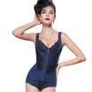 Zuyan Li children Siamese body sculpting body clothing chest chest abdomen hip hip body postpartum slimming triangular models body underwear female LT139 luxury treasure blue XL