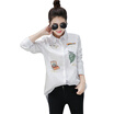 Joy Collection Vivaheart Korean Casual Loose Long Sleeves Lapel Embroidered White Shirt Coat Tide Vwcc171241 joy collection kopen in de aanbieding