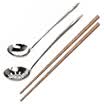 Kelibite charcoal hot pot barbecue old Beijing shabu mutton hot pot copper pot copper hot pot accessories set long chopsticks colander spoon set KLB9036A