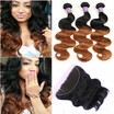 Kapelli Ear To Lace Frontal Closure With Bundles Ombre Brazilian Hair Extension 3 Pcs 134 kapelli kopen in de aanbieding Kapelli Ear To Lace Frontal Closure With Bundles Ombre Brazilian Hair Extension 3 Pcs 134 kapelli kopen in de aanbieding