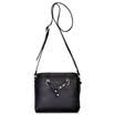 MEIDU Europe&the United States leisure bucket Baotou layer lychee pattern leather large capacity ladies shoulder bag Messenger bag female bag MWB160671 black