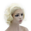 Iwona Synthetic Hair Lace Front Short Curly Light Blonde Wig iwona kopen in de aanbieding
