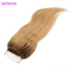 Iwona 100 Brazilian Virgin Remy Hair Straight Closure Dark Root Ombre Blonde Human iwona kopen in de aanbieding
