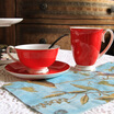Joy Collection Dior Lily Royal Cup Coffee Mug Set Roman Red 3 Pack joy collection kopen in de aanbieding