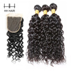 Sexemara Cambodian Human Hair With Closure Water Wave Bundles Virgin 3 sexemara kopen in de aanbieding
