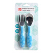 Joy Collection Gb Good Boy Stainless Steel Fork Spoon Set Pink Blue joy collection kopen in de aanbieding