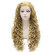 Iwona Synthetic Hair Lace Front Long Curly Ash Blond Wig iwona kopen in de aanbieding