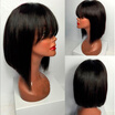 Dreamy Hair Brazilian Short Bob Full Lace Wigs 130 Density Straight Human Front With Bang dreamy hair kopen in de aanbieding Dreamy Hair Brazilian Short Bob Full Lace Wigs 130 Density Straight Human Front With Bang dreamy hair kopen in de aanbieding