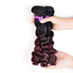 Sexy Lady 7A Peruvian Virgin Hair Loose Wave Ombre Extensions Two Tone 1Bburgundy Color Human Weaves sexy lady kopen in de aanbieding