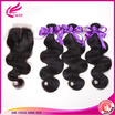 Nig Cute Hair Human Brazilian Body Wave With Closure 8A Grade Remy 8A Bundles nig cute hair kopen in de aanbieding